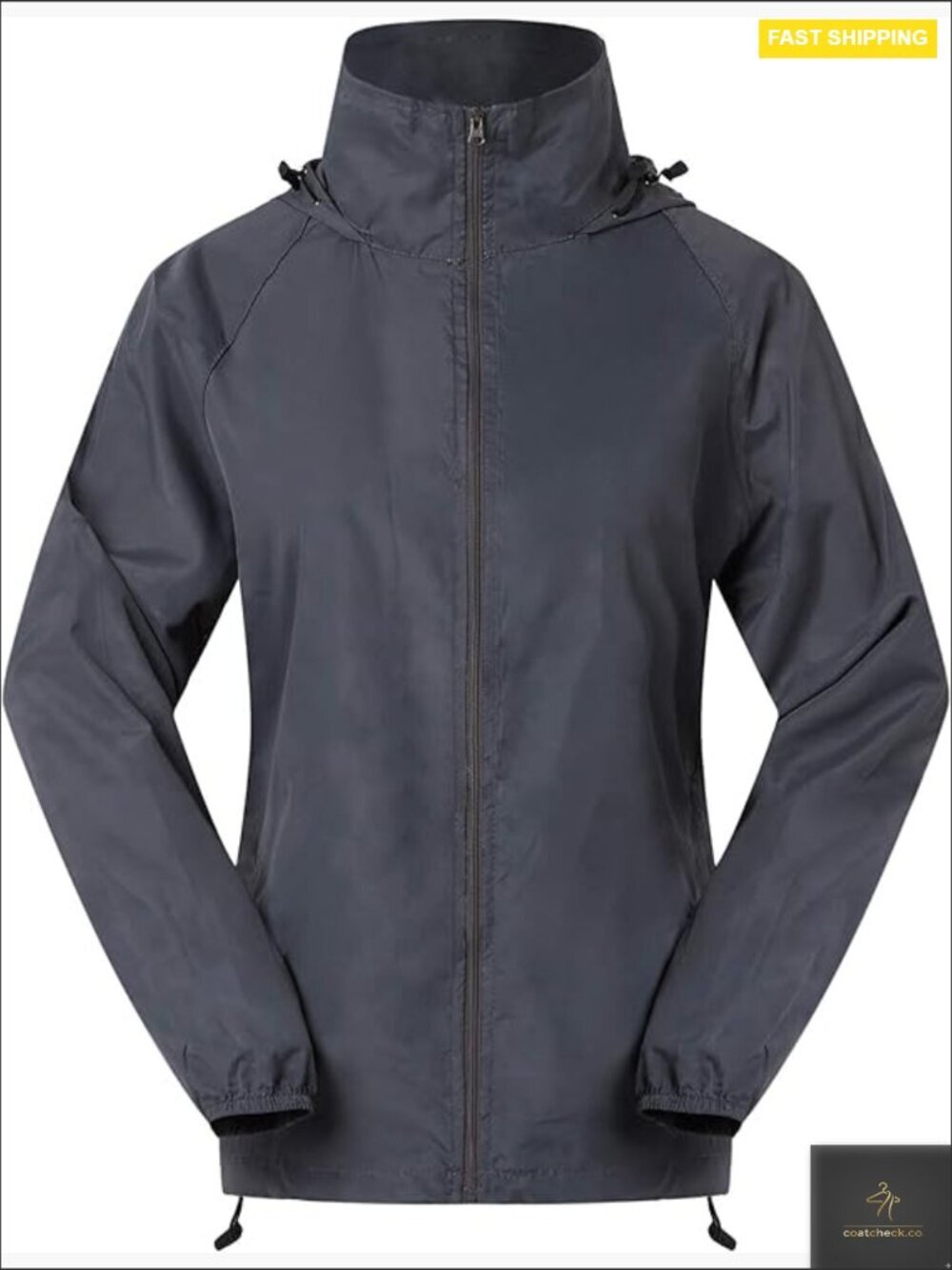 Lightweight Waterproof Jacket Packable Windbreaker Running Coat Hooded Zip